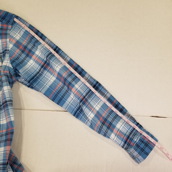 Patagonia Fjord Flannel Size L / Large Men’s Long Sleeve Blue Plaid Button Up - Picture 8 of 8